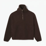High Zipped Neck Polar Fleece Sweatshirt