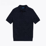 11 - Cable-Knit Cotton Polo-Collar Sweater