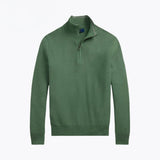 Mesh-Knit Cotton Quarter-Zip Sweater