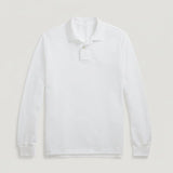 Mesh Long-Sleeve Polo Shirt