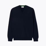 Monochrome Cotton V-Neck Sweater