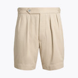 Relaxed Fit Pleated Twill Short