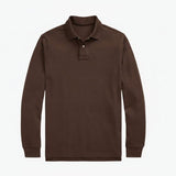 Mesh Long-Sleeve Polo Shirt