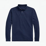 Mesh Long-Sleeve Polo Shirt