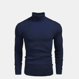 Turtleneck Cable-Knit Wool Sweater