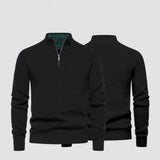16 - Zip Cable-Knit Wool Knit Sweater
