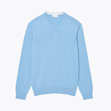 Monochrome Cotton V-Neck Sweater
