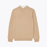 Monochrome Cotton V-Neck Sweater
